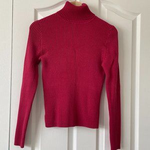 Gap  Red Ribbed Turtleneck Size M